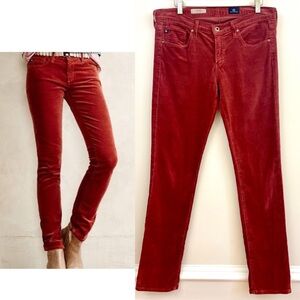 AG Adriano Goldschmied Red Corduroy Pants